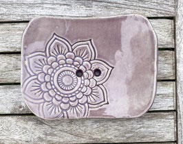Seifen Schale eckig plum Mandala