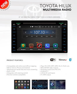 Universal Android Radio for Toyota Hilux REVO