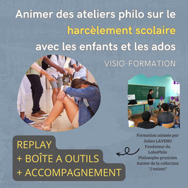 Visio-formation "Animer des ateliers philo sur le harcèlement scolaire"