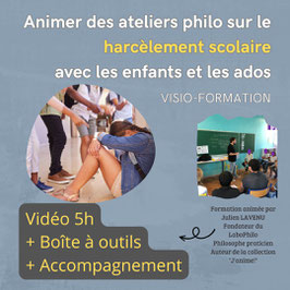 Pack visio-formation "Animer des ateliers philo sur le harcèlement scolaire"