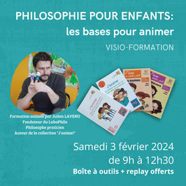 Visio-formation: "Philo pour enfants: les bases pour animer" du samedi 3 février 2024