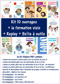 Pack visio-formation:  "S'exercer à mener et construire un atelier philo autour d'un support inducteur - Vice-versa 2" + le Kit Initiation à la philo pour enfants de 10 fichiers