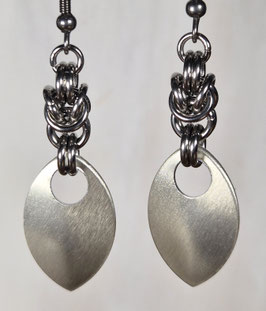 Chainmaille Ohrringe "Byzantine 2 mit Dragonscale"