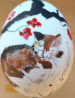 25/26 T1 TIERMOTIVE "KATZE UNTER EINER BLUTPFLAUME"