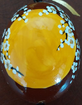 JM 105 JAPANISCHE MALEREI "KIRSCHBLÜTEN BEI SONNE"