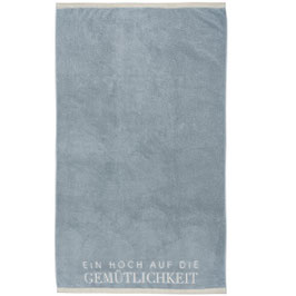 Handtuch groß "Gemütlichkeit" 80x140cm, blau
