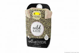 Wellnessdusche "Wildkatze" mit Handtuch 30x50cm