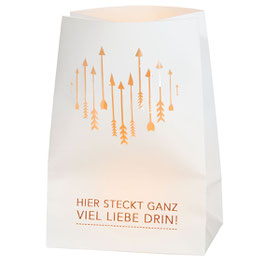 Lichtpost "ganz viel Liebe drin"