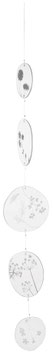 Glaskette Blumen, silber