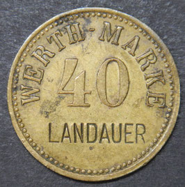 Werth-Marke LANDAUER 40 Pfennig