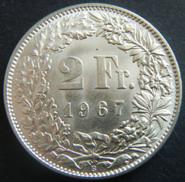 Schweiz 2 Franken 1967