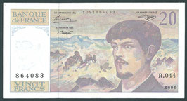 France 20 Francs 1993 Debussy
