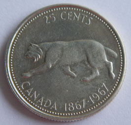 Kanada 25 Cents 1967 - Puma