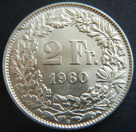 Schweiz 2 Franken 1960