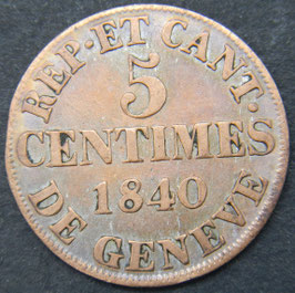 Genève 5 Centimes 1840