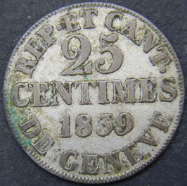 Genève 25 Centimes 1839