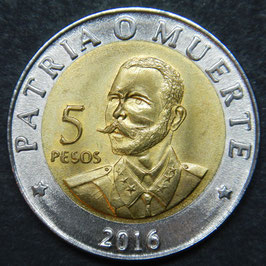 Kuba 5 Pesos 2016 120. Todestag von Antonio Maceo