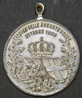 Italia Medaglia Elena - Vittorio Emanuele 1896