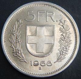 Schweiz 5 Fr. 1968