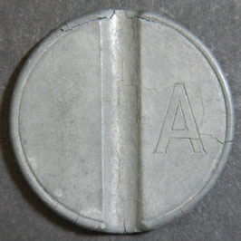 Gettone telefonico 1938 STET lettera "A" in zinco