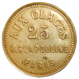 Monnaie de Singe - Aux Glaces 25 Paris