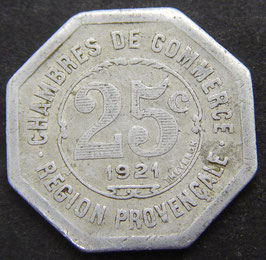 Chambres de Commerce Region Provencale 25 Centimes 1921