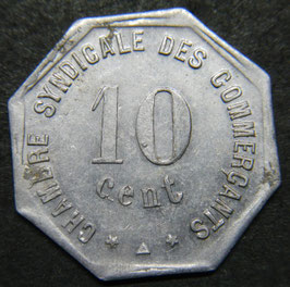 Perpignan Chambre Syndicale des Commercants 10 Centimes 1921