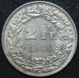 Schweiz 2 Franken 1946