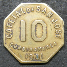 COLOMBIA CAFETAL DE SAN JOSE 10 CUNDINAMARCA 1901