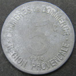 Chambres de Commerce Region Provencale 5 Centimes 1918