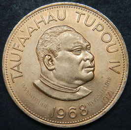 Tonga 1 Pa'anga  /  Countermark: INVESTITURE/1971