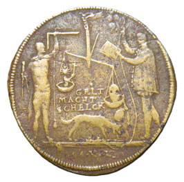 Nürnberg Nürnburg Rechenpfennig „kotzender Hund“  Laufer, ca. um 1600