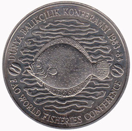 Türkei 500 Lira 1984 - FAO - Welt Fischereikonferenz