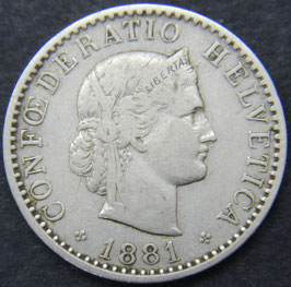 20 Rp. 1881 Schweiz