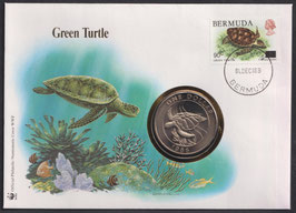 Bermuda 1 Dollar 1986 Green Turtle