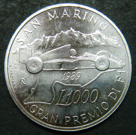 San Marino 1000 Lire 1989 Grand Prix