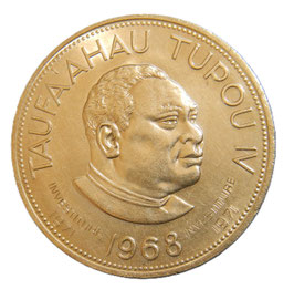 Tonga 1 Pa'anga  /  Countermark: INVESTITURE/1971