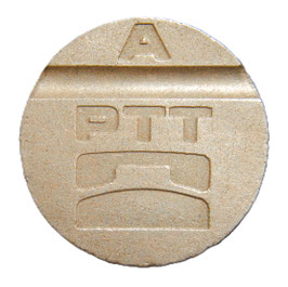 Slovenien Phone Token PTT pošta-telegraf-telefon Typ A