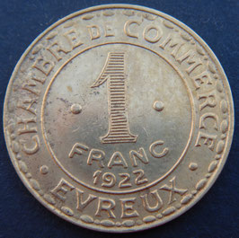 Evreux Chambre de Commerce 1 Franc 1922