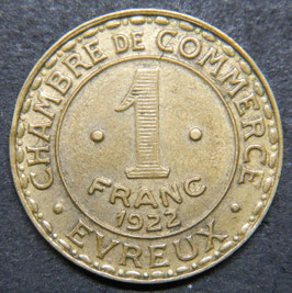 Evreux Chambre de Commerce 1 Franc 1922