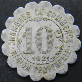 Chambres de Commerce Region Provencale 10 Centimes 1921