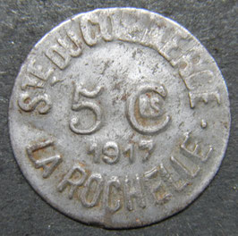 la Rochelle Société du Commerce 5 Centimes 1917