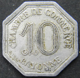 Bayonne Chambre de Commerce 10 Centimes 1920