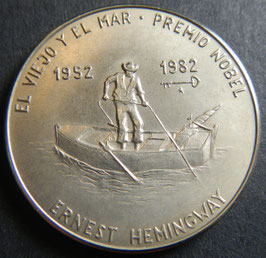 Kuba 1 Peso 1982 Ernest Hemingway - Der alte Mann und das Meer