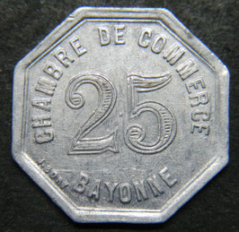 Bayonne Chambre de Commerce 25 Centimes 1920