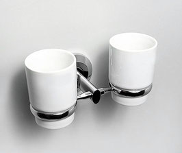 Zahnputzbecherhalter Keramik Duo