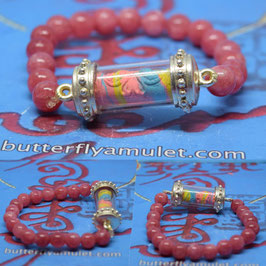 R35 . Roll butterfly Amulet  Bracelet