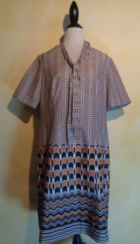 Robe col cravate 70's T.44