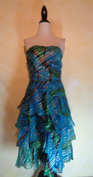 Robe bustier soie 80's T.38
