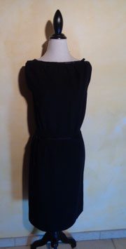 Robe jersey noire 60's T.40